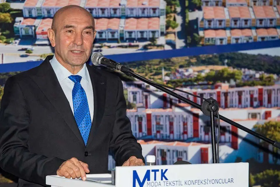 İzmir B&uuml;y&uuml;kşehir Belediye Başkanı Tun&ccedil; Soyer, Moda Tekstil Konfeksiyoncular Sanayici
