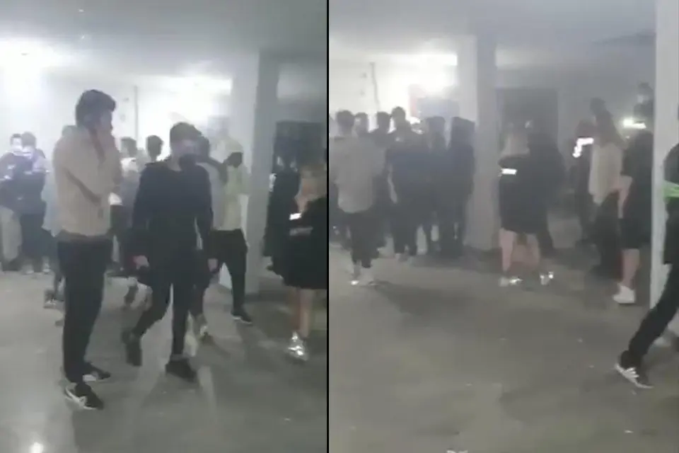 İzmir'in Bornova il&ccedil;esinde koronavir&uuml;s tedbirlerini ihlal edip, villada eğlence d&uuml;zenleyen