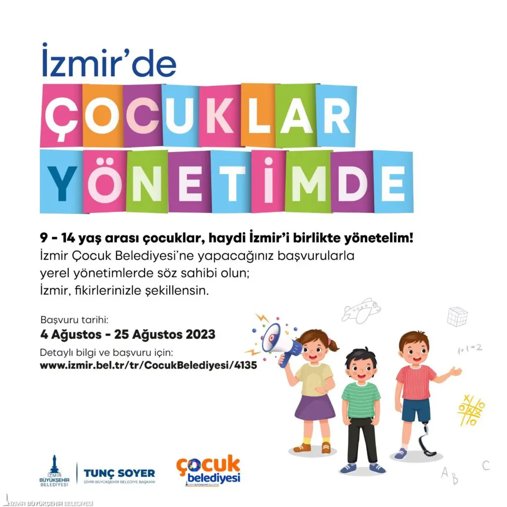 İzmir Çocuk Belediyesi'ne başvurular açıldı 2 İzmir Çocuk Belediyesi'ne başvurular açıldı