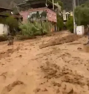 Aydın'ın Köşk ilçesinde sağanak etkili oldu, bazı mahallerde su baskınları