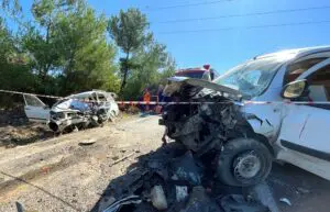 Manisa’da meydana gelen kaza, saat 10.30 sıralarında, Akhisar-Gördes kara yolu