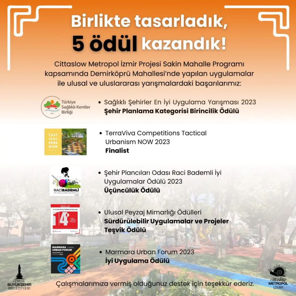 İzmir’in “Sakin Mahalle” programı kente ödül getirmeye devam ediyor 6 İzmir’in “Sakin Mahalle” programı kente ödül getirmeye devam ediyor