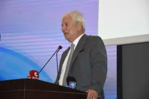 Ege Bölgesi Sanayi Odası (EBSO) haziran ayı meclis toplantısında konuşan