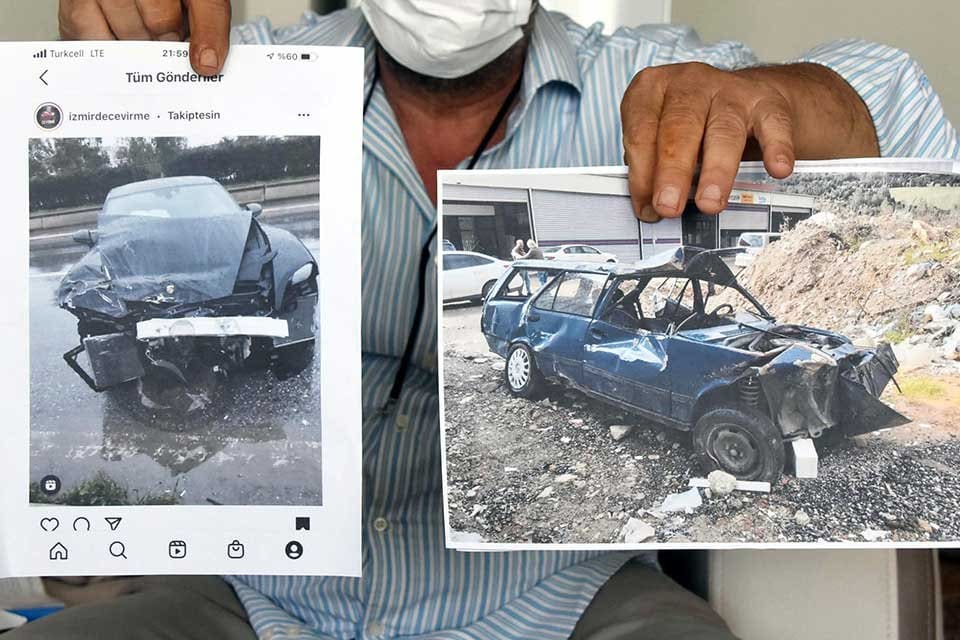 İzmir'in Menemen il&ccedil;esinde otomobiliyle İsmet G&uuml;zelk&uuml;&ccedil;&uuml;k'&uuml;n (31) aracına arkadan &ccedil;arpıp,