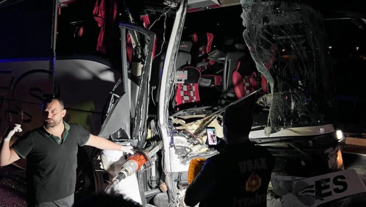 1 ölü, 39 yaralı: Yolcu otobüsü, TIR'a çarptı