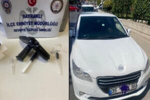 İzmir'in Bayraklı il&ccedil;esinde, 10 yıl hapis cezası ile aranan ş&uuml;pheli,