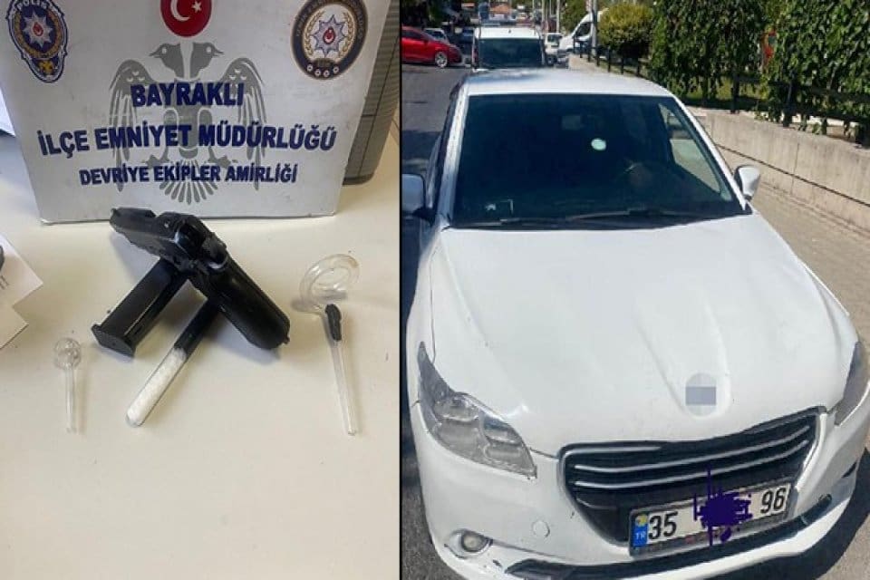 İzmir'in Bayraklı il&ccedil;esinde, 10 yıl hapis cezası ile aranan ş&uuml;pheli,