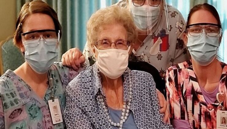 107 yaşındaki kadın koronavirüsü yendi