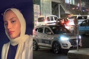 Polisler, İstanbul Beyoğlu'nda &ccedil;aldıkları motosikletlerle ka&ccedil;an iki kişiye 'dur' ihtarında