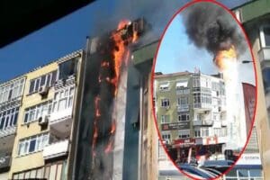 İstanbul Kartal'da 6 katlı binanın dershane olarak kullanılan &uuml;st katında