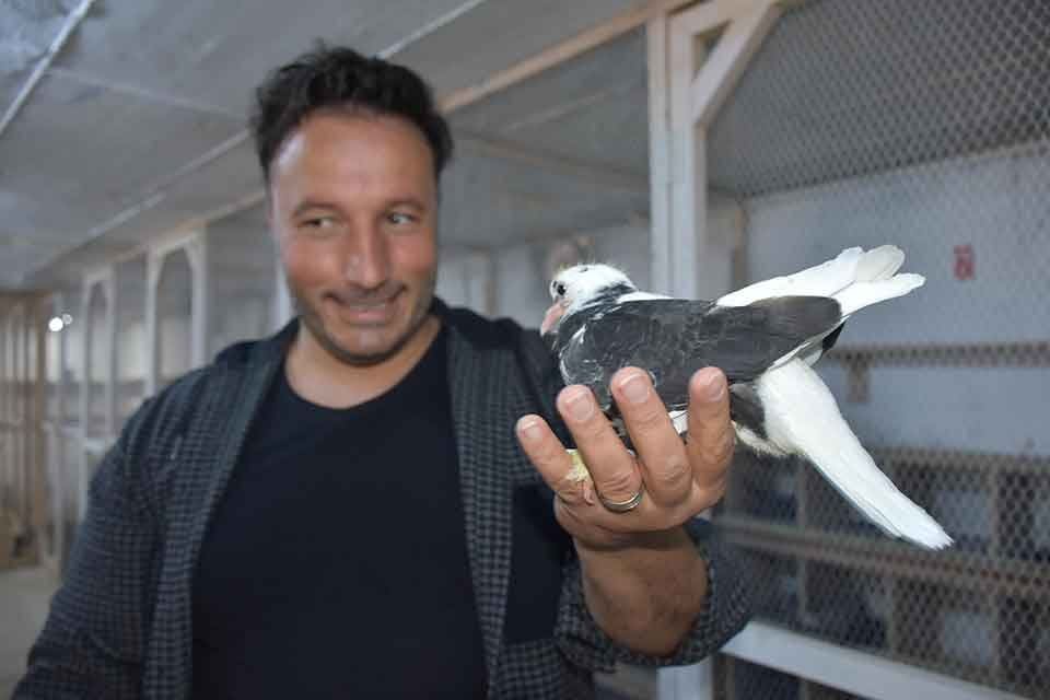 İZMİRLİ Serdar Yurttaş'ın (44) 6 yaşındayken 1 g&uuml;vercinle başlayan sevdası,