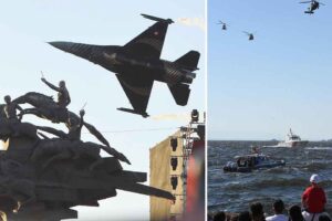 İzmir'in d&uuml;şman işgalinden kurtuluşunun 100'&uuml;nc&uuml; g&uuml;n&uuml; etkinlikleri kapsamında, s&uuml;vari birlikleri