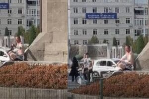 Kayseri&rsquo;de Cumhuriyet Meydanı&rsquo;nda kimliği belirsiz bir vatandaş, &ldquo;A&ccedil;ım, evimde t&uuml;p&uuml;m
