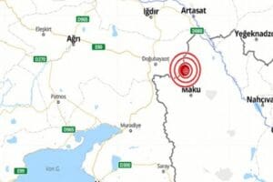 Kandilli Rasathanesi, Ağrı Doğubayazıt merkezli 4.3 b&uuml;y&uuml;kl&uuml;ğ&uuml;nde deprem meydana geldiğini