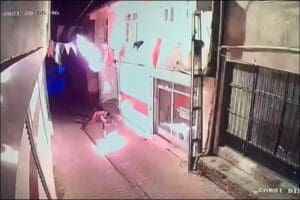 Diyarbakır'ın Hani il&ccedil;esinde, AK Parti il binasına kimliği belirsiz bir