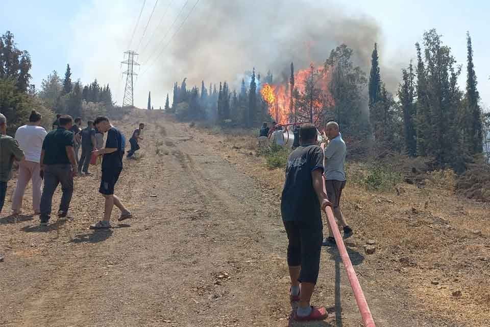 İzmir B&uuml;y&uuml;kşehir Belediyesi&rsquo;nin Akıllı İhbar Sistemi, Bornova&rsquo;da &ccedil;ıkan orman yangınının