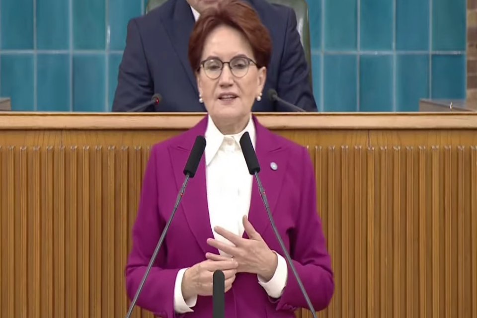 Partisinin grup toplantısında konuşan İYİ Parti lideri Meral Akşener, Ankara'nın
