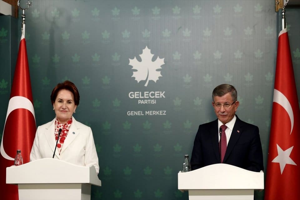 İYİ Parti lideri Meral Akşener ile Gelecek Partisi lideri Ahmet