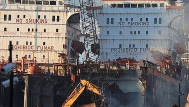 Aliağa'da gemi söküm bölgesinde iş kazası: 1 ölü, 1 ağır yaralı