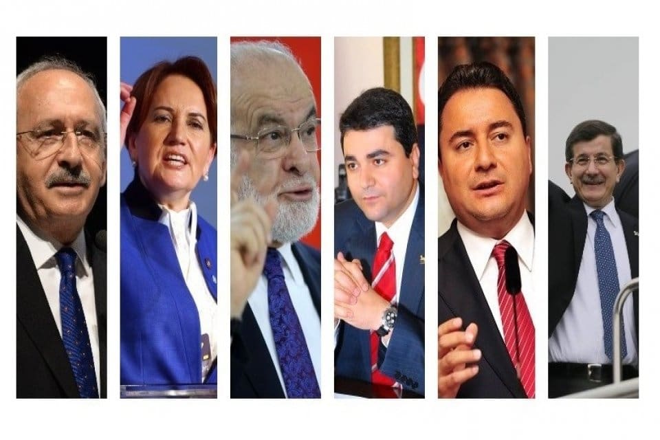 CHP, İYİ Parti, DEVA Partisi, Saadet Partisi, Demokrat Parti ve