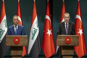 Cumhurbaşkanı Recep Tayyip Erdoğan, Cumhurbaşkanlığı Külliyesi’nde Irak Başbakanı Mustafa Kazımi