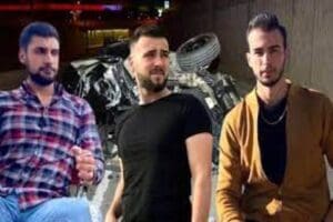 Antalya'da hız yaptığı iddia edilen otomobil, ref&uuml;jdeki y&ouml;n levhasına &ccedil;arptı.