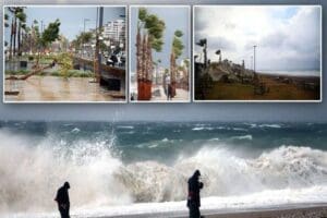 Antalya'da salı gecesinden bu yana etkili olan yağmurla birlikte hızı