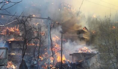 Artvin'de büyük yangın: Bütün köy tehdit altında