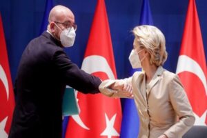 AB Konseyi Başkanı Charles Michel ile Komisyon Başkanı Ursula von