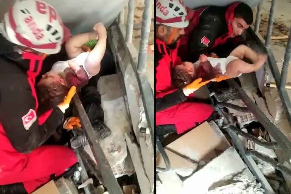 Hatay'da yıkılan apartmanın enkazında kalan 4 aylık Ayşe bebek, 58'inci