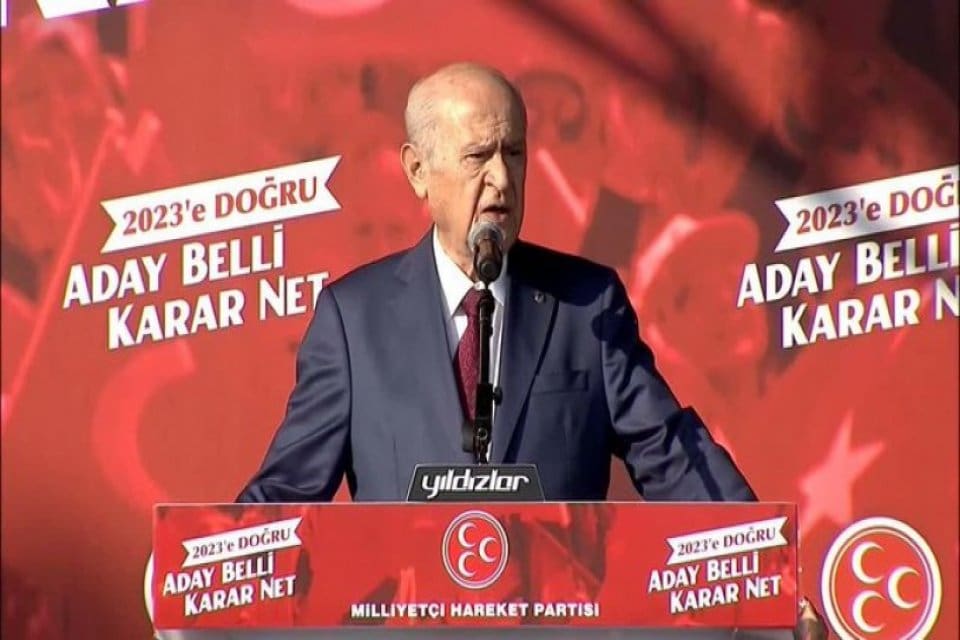 Milliyet&ccedil;i Hareket Partisi (MHP)&nbsp; Genel Başkanı Devlet Bah&ccedil;eli, Bursa'da d&uuml;zenlenen
