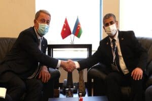 Milli&nbsp;Savunma Bakanı Hulusi Akar, Azerbaycan Savunma Bakanı Orgeneral Zakir Hasanov