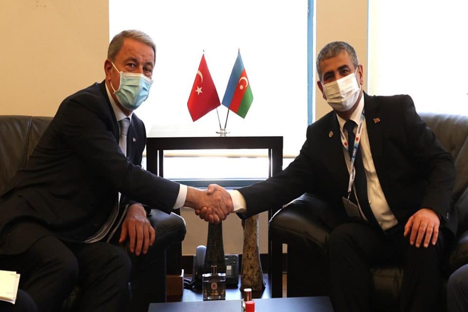Milli&nbsp;Savunma Bakanı Hulusi Akar, Azerbaycan Savunma Bakanı Orgeneral Zakir Hasanov
