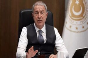 Bakan Akar, İsrail'in abluka altındaki Gazze Şeridi'ne y&ouml;nelik saldırılarına ilişkin,