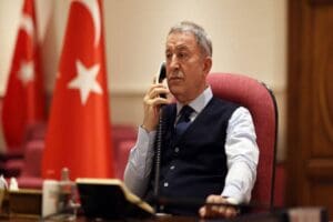 Bakan Akar, Genelkurmay Başkanı Orgeneral Yaşar G&uuml;ler, kuvvet komutanları, bakan