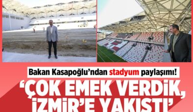 Bakan Kasapoğlu’ndan İzmir Alsancak Mustafa Denizli Stadı paylaşımı
