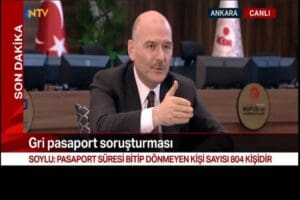 İ&ccedil;işleri Bakanı S&uuml;leyman Soylu, T&uuml;rkiye'nin g&uuml;ndemine oturan "gri pasaport" skandalı