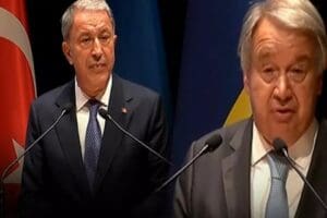 Milli Savunma Bakanı Hulusi Akar ve BM Genel Sekreteri Antonio