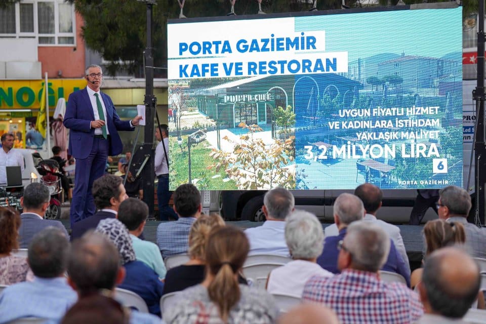 Yaşama ge&ccedil;irdiği projeleri &ldquo;Halka Hesap Veriyoruz&rdquo; sunumuyla yurttaşlara anlatan Gaziemir
