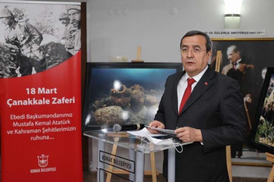 &Ccedil;anakkale Zaferinin 106. yılı Konak&rsquo;ta etkinliklerle kutlandı. Konak Belediye Başkanı
