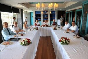 Kıyı Ege Belediyeler Birliği (KEBB) Ağustos ayı enc&uuml;men toplantısı sonrasında