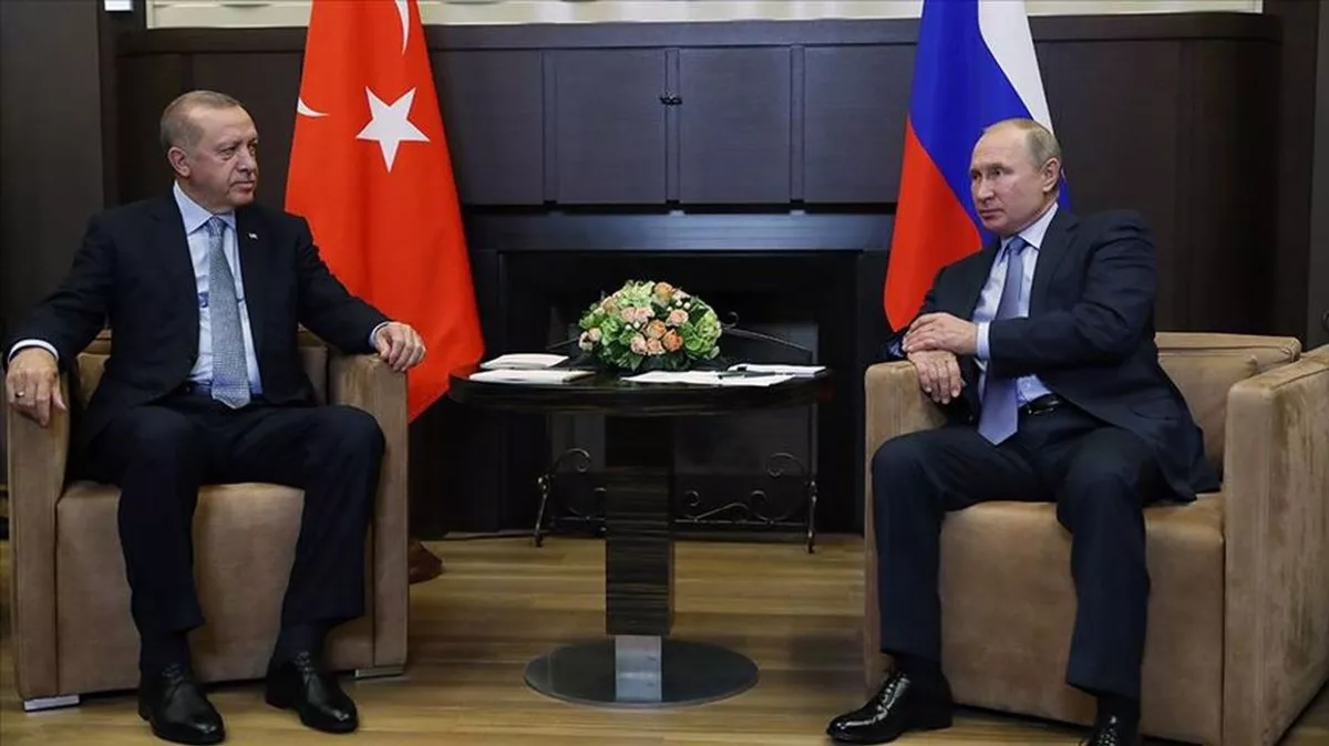 Cumhurbaşkanı Recep Tayyip Erdoğan ile Rusya Devlet Başkanı Putin g&ouml;r&uuml;şmesi