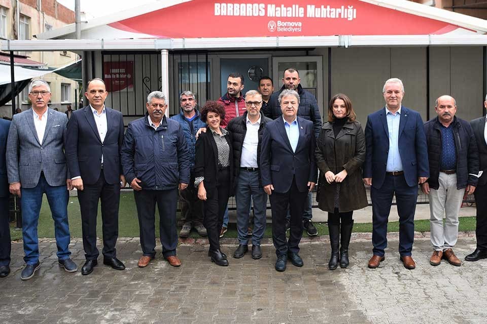 Bornova Belediye Başkanı Dr. Mustafa İduğ, Bornova Muhtarlar Derneği Y&ouml;netim