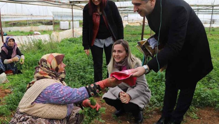 Başkan Kayalar’dan çiftçi emektar kadınlara ziyaret