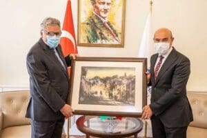 Brezilya&rsquo;nın Ankara B&uuml;y&uuml;kel&ccedil;isi Carlos Martins Ceglia, İzmir B&uuml;y&uuml;kşehir Belediye Başkanı