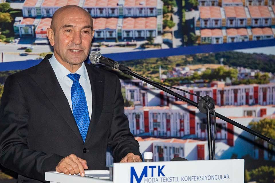 İzmir Büyükşehir Belediye Başkanı Tunç Soyer, Moda Tekstil Konfeksiyoncular Sanayici