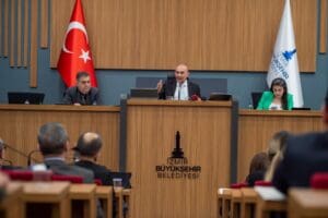 İzmir B&uuml;y&uuml;kşehir Belediyesi Nisan Ayı Meclis Toplantısı Birinci Birleşimi İBB
