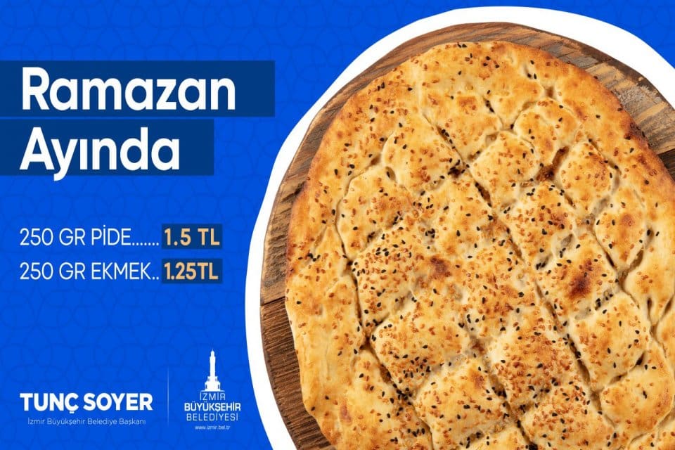 İzmir B&uuml;y&uuml;kşehir Belediyesi Ramazan ayında Kent Ekmek b&uuml;felerinde satışa sunulacak