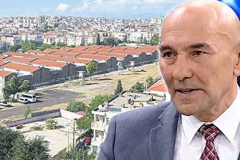 İzmir B&uuml;y&uuml;kşehir Belediyesi Başkanı Tun&ccedil; Soyer, yıkılan Buca Cezaevi alanının