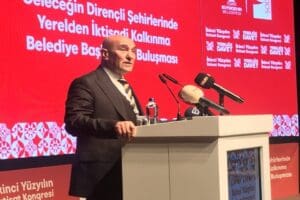 Millet İttifakı Belediye Başkanları Buluşması&rsquo;nda konuşan İzmir B&uuml;y&uuml;kşehir Belediye Başkanı